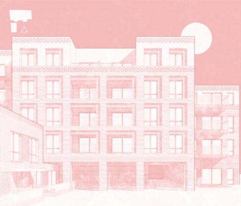 Tender package produced for a mixed-use redevelopment comprising ground floor commercial space and 27 residential apartments above.